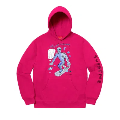 Pre-owned Supreme X Daniel Johnson Hooded Sweatshirt 'fushsia' | Red | Men's Size Xl