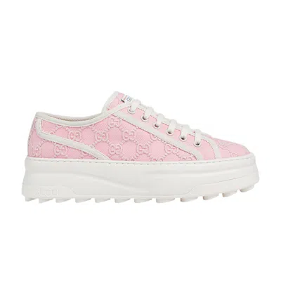 Pre-owned Gucci Wmns Tennis 1977 Low 'pink Gg Embroidery' | Women's Size 3.5