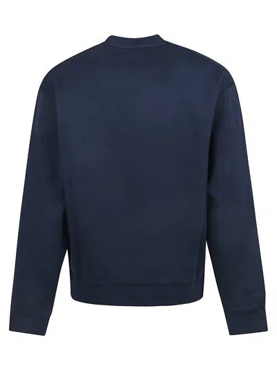 Dsquared2 Washed Grey Sweatshirt With Logo In Blue
