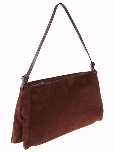 Staud Wally Suede Shoulder Bag In Brown