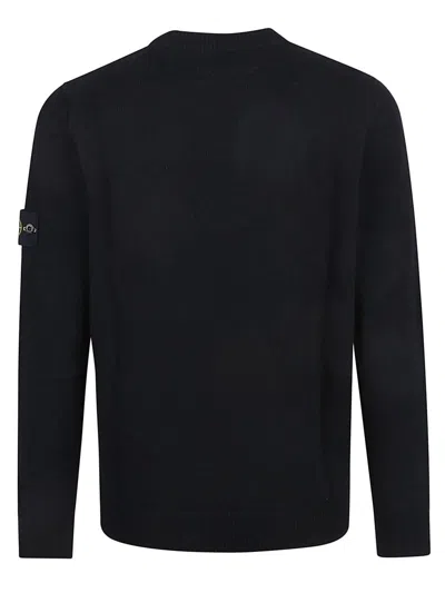 Stone Island Round Neck Jumper In Black