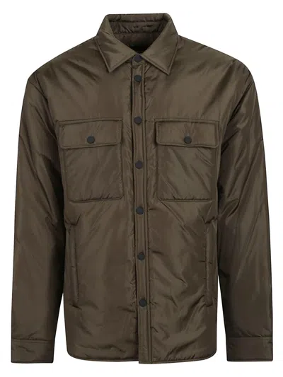 Dsquared2 Dark Olive Green Padded Shell Shirt In Brown
