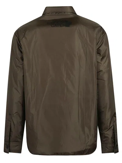 Dsquared2 Dark Olive Green Padded Shell Shirt In Brown