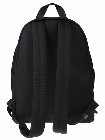 Moncler Pierrick Nylon Backpack Large Front Pocket In Black