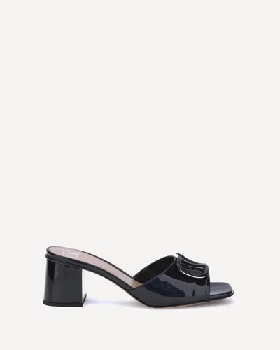 Valentino Garavani Vlogo Signature Slide Sandals In Black