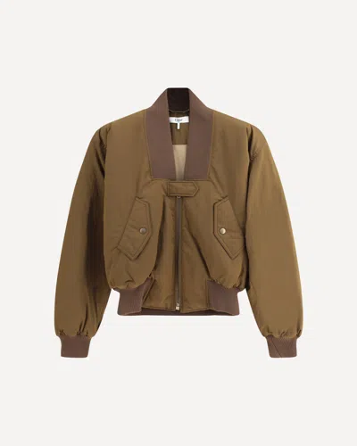 Chloé Zip-up Cropped Bomber Jacket