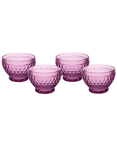 Villeroy & Boch Boston Individual Bowl, Set Of 4 In Pink