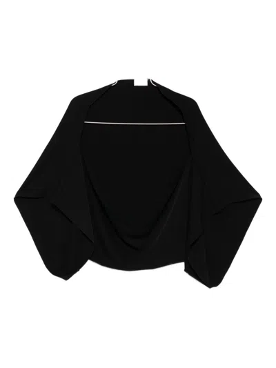 P.a.r.o.s.h Draped-sleeve Jacket In Black
