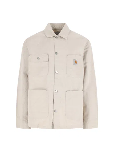 Carhartt Veste Garrison Tonic Stone Dyed In Neutral