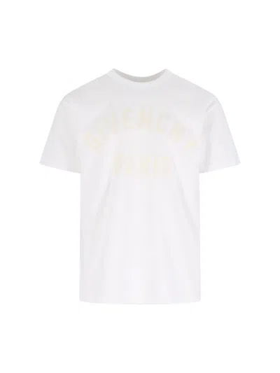 Givenchy White T-shirt With Maxi Logo On The Front In Cotton Man In White