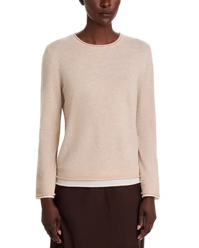 C By Bloomingdale's Cashmere Double Layer Cashmere Crewneck Sweater - Exclusive In Multi