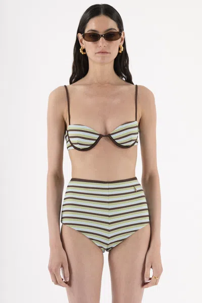 Arakii Wired Bikini Top In Green