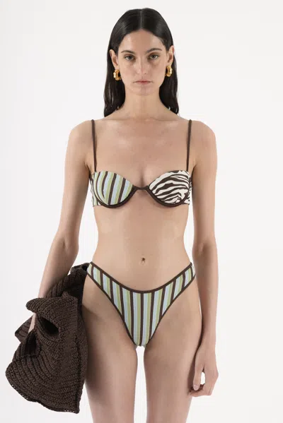 Arakii Wired Bikini Top In Multi