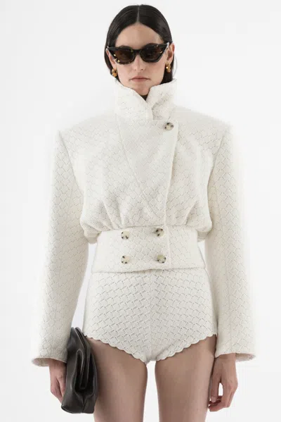 Arakii Crochet Blazer In White