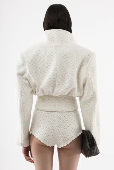 Arakii Crochet Blazer In White
