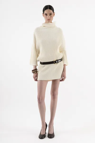 Arakii Braided Knit Sweater In White