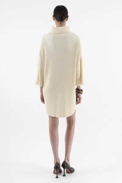 Arakii Braided Knit Sweater In White