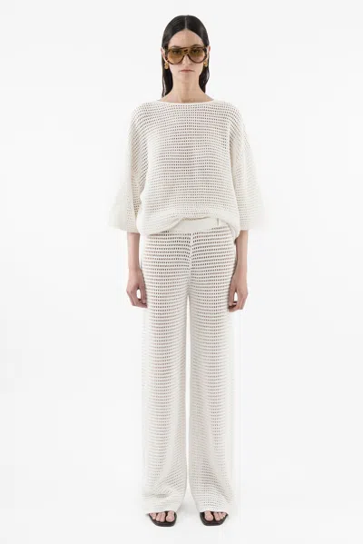 Arakii Crochet T-shirt In White