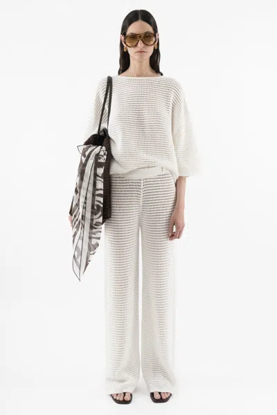 Arakii Crochet T-shirt In White