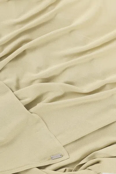 Arakii Thin Knit Scarf In Green