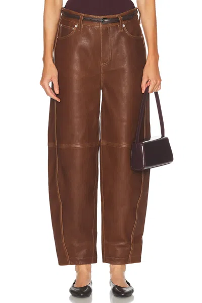 Simkhai Waldon Curved Leg Pant In Brown