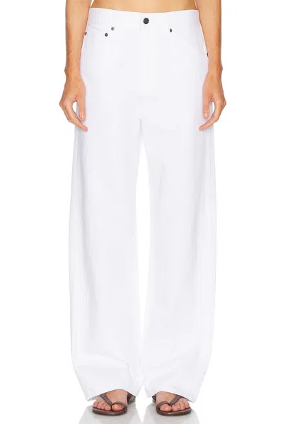 Khaite Dane Denim High Rise Jeans In White