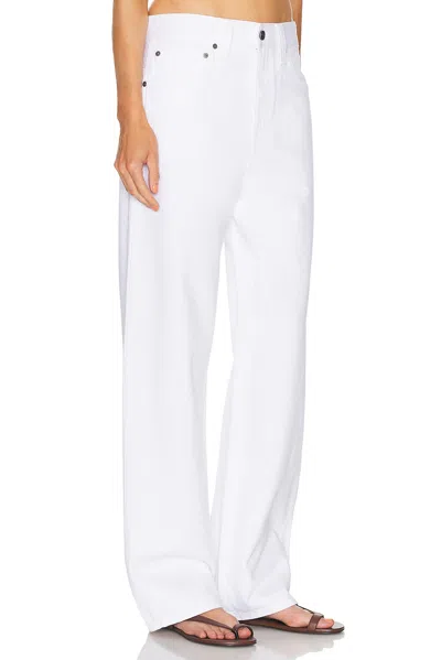 Khaite Dane Denim High Rise Jeans In White