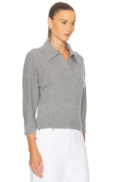 Khaite Shrunken Jo Stretch-cashmere Jumper In Gray