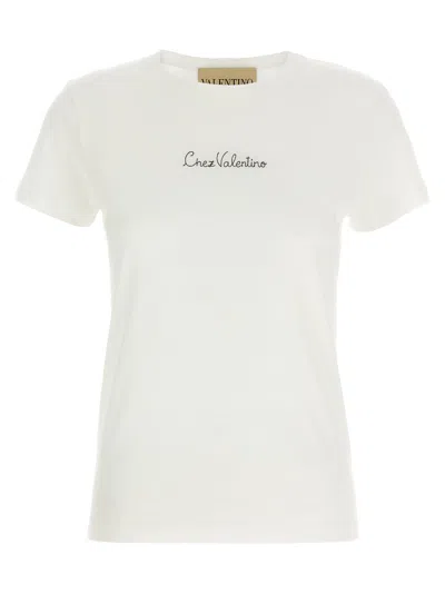 Valentino White Cotton T-shirt In White
