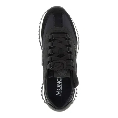 Moncler Ylon And Leather Pacey2 Sneakers In Black