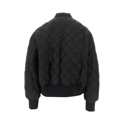Jil Sander Diamond-quilted Twill Padded Bomber Jacket In Black