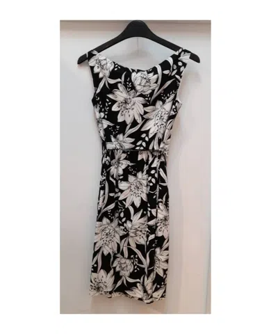 Max Mara Patterned Dress In Black