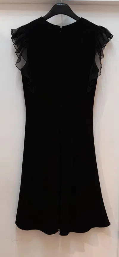 Max Mara Round Neck Dress In Black