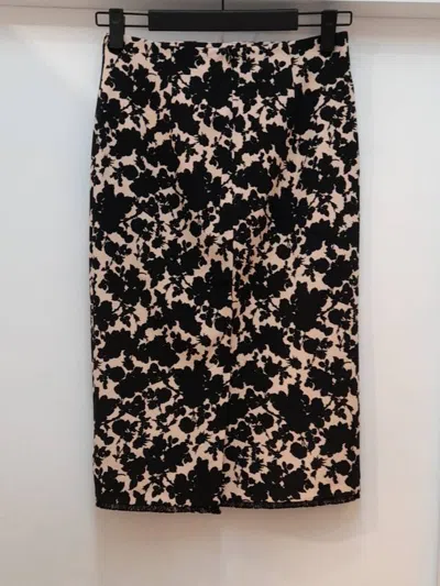 Max Mara Patterned Skirt In Black