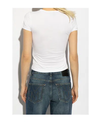 Marc Jacobs White T-shirt With Logo And Micro Crystals In White