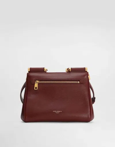 Dolce & Gabbana Medium Sicily Padlock-embellished Leather Handbag In Red