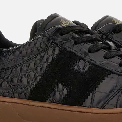 Hogan Black Logo Patch Sneakers In Black