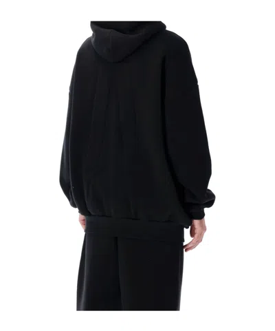 Fear Of God Black Sweatshirt With Hood And Dropped Shoulders In Cotton Blend Man