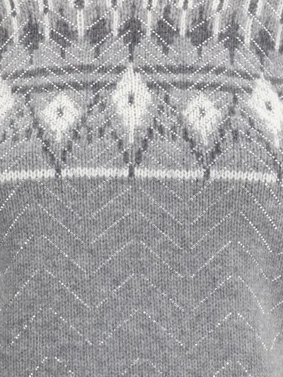 Ermanno Scervino Short Sleeved Sweater In Gray