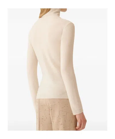 Fabiana Filippi Slim Fit Turtle Neck Sweater In Neutral
