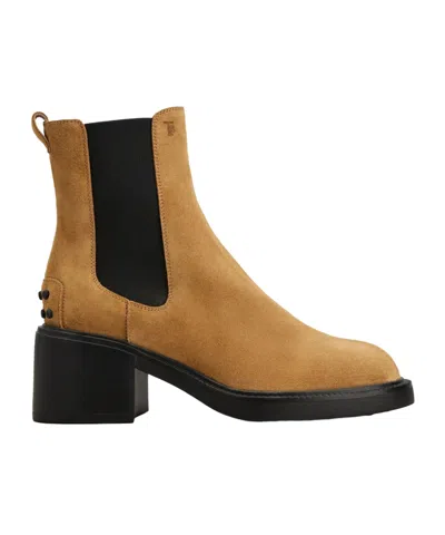 Tod's Gomma T60 73l Calfskin Leather Tronchetto In Brown