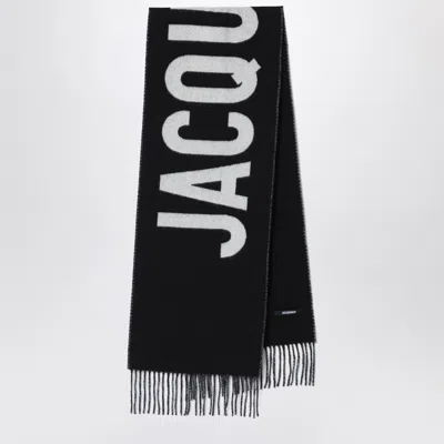 Jacquemus Fringed Scarf In Black