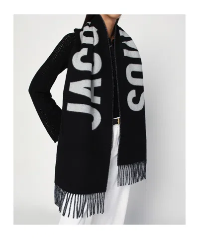 Jacquemus Fringed Scarf In Black