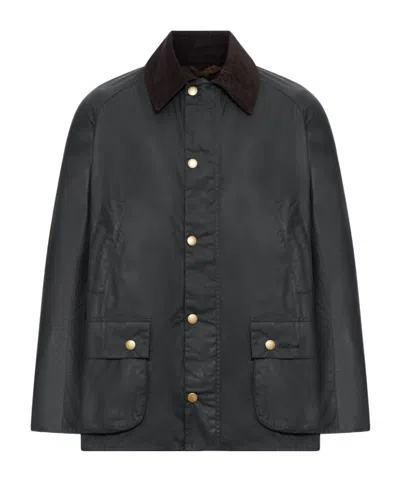 Barbour Waxed Bedale Jacket In Black