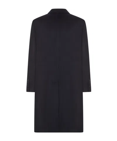 Tagliatore Double-breasted Coat In Blue