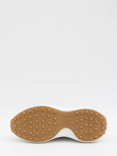 Tod's Sneakers In Fabric And Suede Leather In Neutral