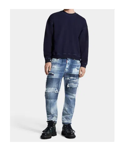 Dsquared2 Ripped Jeans In Blue