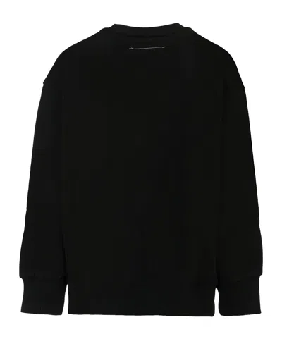 Mm6 Maison Margiela Kids Sweatshirt With Logo Print In Black