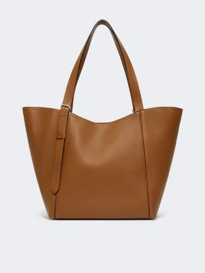 Max Mara Leather Archetipo Handbag In Brown