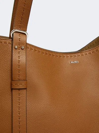 Max Mara Leather Archetipo Handbag In Brown